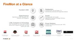 2
FireMon at a Glance
Headquarters
Overland Park, KS and Dallas, TX 
Domestically produced and supported software
Growth
Aver