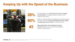 7
Keeping Up with the Speed of the Business
Of respondents use tools that work across multiple 
environments to manage networ