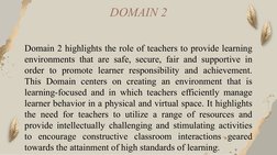 Domain 2: Learning Environment Standards | PDF | Learning | Teachers