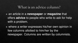 How to Write an Advice Column | PDF