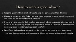 How to Write an Advice Column | PDF