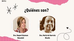 ¿Quiénes son?
Dra. Raquel Glazman
Nowalski
Dra. María de Ibarrola
Nicolín
MAYELA
