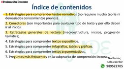 1. Estrategias para comprender textos narrativos (no requiere mucha teoría ni
demasiados conocimientos previos).
2. Conectore