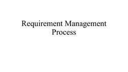 Requirement Management 
Process
