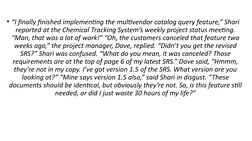 • “I finally finished implementing the multivendor catalog query feature,” Shari 
reported at the Chemical Tracking System’s