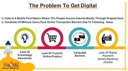 The Problem To Get Digital
India Is A Mobile First Nation Where 70% People Access Internet Mostly Through Prepaid Card.
Hun