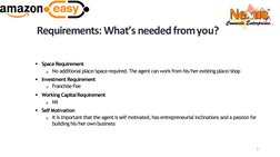 Requirements: What’s needed fromyou?
Space Requirement
No additional place/spacerequired. The agent can work from his/her e