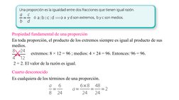 Propiedad fundamental de una proporción
En toda proporción, el producto de los extremos siempre es igual al producto de sus