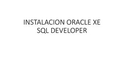 Instalación de Oracle 21c XE en Windows | PDF | SQL | Oracle Corporation
