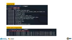 unzip the file
Verify some unzipped files
