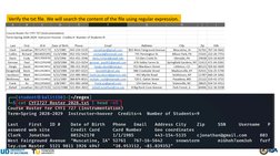 Verify the txt file. We will search the content of the file using regular expression.
