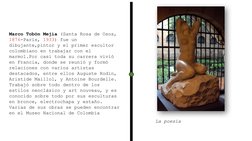 Marco Tobón Mejía (Santa Rosa de Osos, 
1876-París, 1933) fue un 
dibujante,pintor y el primer escultor 
colombiano en trabaj