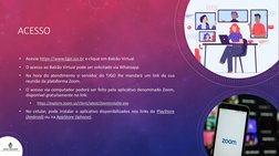 ACESSO
•
Acesse https://www.tjgo.jus.br  (https://www.tjgo.jus.br/)e clique em Balcão Virtual
•
O acesso ao Balcão Virtual po