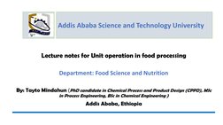 Unit Operations in Food Processing | PDF