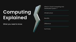 What is Cloud Computing and
Distributed system ?
Infrastructure 
Benefits
Difference 
Summary
What you need to know
Computing