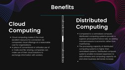 Benefits
Cloud
Computing
Cloud computing makes it the most
excellent resource for connection via
companies’ cloud offerings a