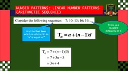 Grade 9 Number Patterns Worksheet | PDF