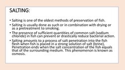 Salting Method Example Fish Preservation by Salting Methods | PDF | Sodium Chloride | Salt