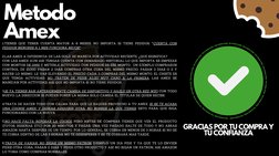 Metodo 
Amex
1.TIENES QUE TENER CUENTA MAYOR A 6 MESES, NO IMPORTA SI TIENE PEDIDOS. *CUENTA CON
PEDIDOS MENORES A 1 MES FUNC