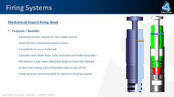 INNOVATIVE SOLUTIONS | INTEGRITY | SUPERIOR SERVICE
Firing Systems
•
Mechanical Impact Firing Head
• Features / Benefits
•
-