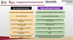 Normatividad Federal
Constitución Política de los Estados Unidos Mexicanos
Ley General de Educación
Ley General de los Derech