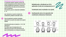 2
Rendimiento en función de los volumenes
La expresión anterior requiere conocer las
cuatro temperaturas de los vértices del