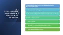 UD.1 
CARACTERÍSTICAS, 
INTRODUCCIÓN Y 
UTILIZACIÓN DEL 
PROGRAMA 
1. CONCEPTOS Y CARACTERÍSTICAS FUNDAMENTALES DEL 
PROCESAD