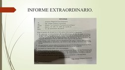 INFORME EXTRAORDINARIO.
