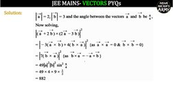 JEE Mains Vectors PYQs (2015-2023) | PDF | Mathematical Objects | Geometry