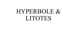 HYPERBOLE & 
LITOTES
