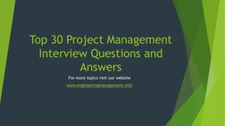 Top 30 Project Management Interview Q&A | PDF | Project Management ...