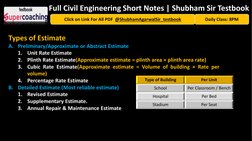 Civil Engineering Short Notes by Shubham | PDF | Depreciation | Surveying
