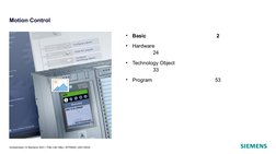 Motion Control
•
Basic
 2
•
Hardware
24
•
Technology Object
33
•
Program
53
 
Unrestricted | © Siemens 2021 | Trần Văn Hiếu |