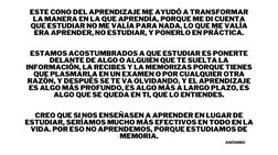 ESTE CONO DEL APRENDIZAJE ME AYUDÓ A TRANSFORMAR
LA MANERA EN LA QUE APRENDÍA, PORQUE ME DI CUENTA
QUE ESTUDIAR NO ME VALÍA P