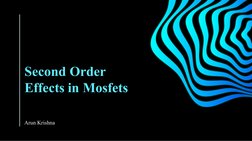 Second Order Effects in MOSFETs Explained | PDF | Mosfet | Field Effect ...