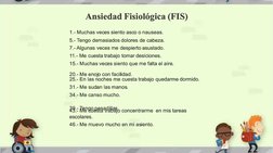  
Ansiedad Fisiológica (FIS)
Ansiedad Fisiológica (FIS)
1.-
1.- Muchas vec
Muchas veces siento asc
es siento asco o nauseas.