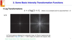 9
2. Some Basic Intensity Transformation Functions
Log Transformations
Rafael C. Gonzalez, Richard E. Woods, “Digital image