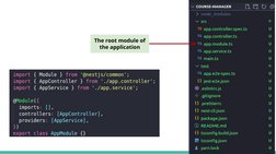 The root module of 
the application
