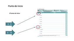 Punto de inicio
2 Puntos de inicio
6 - 8
9 - 16 
