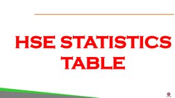 HSE STATISTICS 
TABLE
