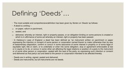 Components of Deeds Explained | PDF | Negotiable Instrument | Deed