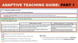 Adaptive Teaching Guide for SHS | PDF