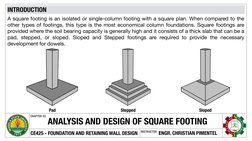 Square Footing Design and Analysis | PDF | Foundation (Engineering ...