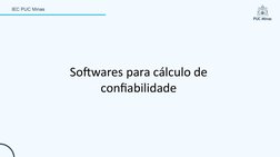 Softwares para cálculo de 
confiabilidade

