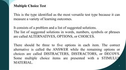 Types of Knowledge Assessment Tests | PDF | Multiple Choice | Question