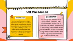 SER MONAGUILLO
Los monaguillos ocupan un lugar
importante en la liturgia de la iglesia,
puede decirse que ocupan el segundo
p