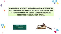 ANÁLISIS DEL ACUERDO 05/04/24 POR EL QUE SE EMITEN 
LOS LINEAMIENTOS PARA LA INTEGRACIÓN, OPERACIÓN 
Y FUNCIONAMIENTO   DE LO