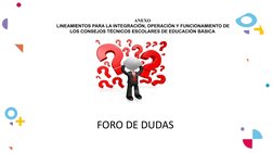 ANEXO 
LINEAMIENTOS PARA LA INTEGRACIÓN, OPERACIÓN Y FUNCIONAMIENTO DE 
LOS CONSEJOS TÉCNICOS ESCOLARES DE EDUCACIÓN BÁSICA