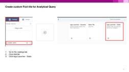 Custom Fiori Tile for Analytical Query | PDF | Application Software ...