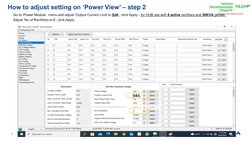 © 2022 Nokia
8
Nokia internal use
How to adjust setting on ‘Power View’ – step 2
Go to ‘Power Module’  menu and adjust ‘Outpu